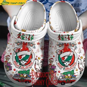 Grateful Dead Merry Christmas Crocs Shoes Crocband 1