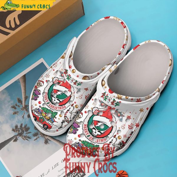 Grateful Dead Merry Christmas Crocs Shoes Crocband