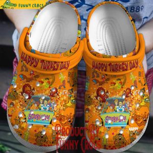 Happy Turkey Day Scooby Doo Crocs Shoes 1