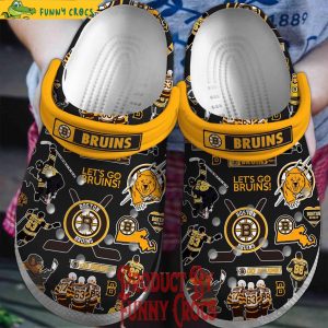 Lest Go Bruins Boston Bruins Ice Hockey Black Crocs