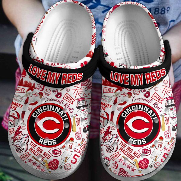 Love My Reds Cincinnati Reds Crocs Shoes