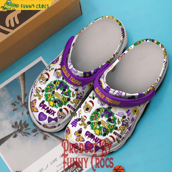 Lsu Geaux Tigers Christmas Crocs