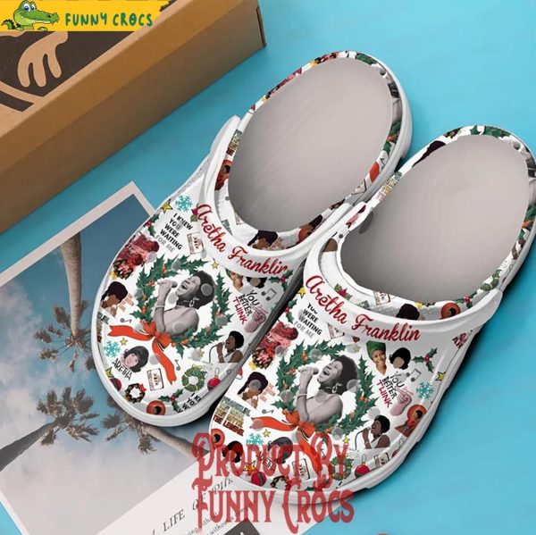 Merry Christmas Aretha Franklin Crocs Shoes