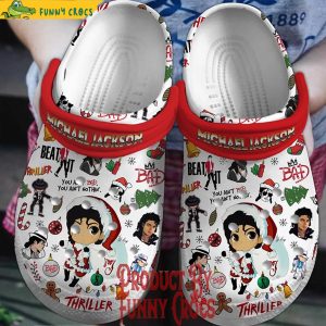 Merry Christmas Beat It Michael Jackson Crocs Shoes 1