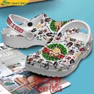 Merry Christmas Gun N Roses White Crocs Shoes 2