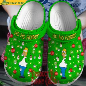 Merry Christmas Hohoho Homer Simpsons Crocs 1