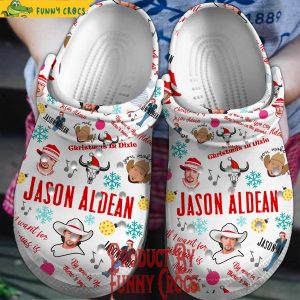 Merry Christmas Jason Aldean Crocs 1