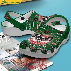 Merry Christmas Kiss Green Crocs Shoes