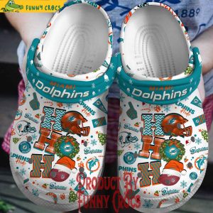 Merry Christmas Miami Dolphins Hohoho Crocs 1