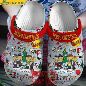 Merry Christmas Peanuts And Snoopy Crocs 1