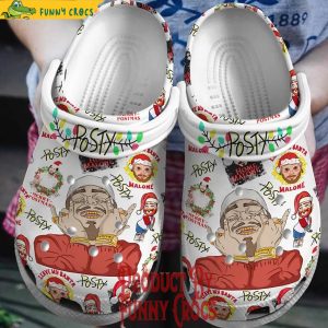 Merry Christmas Post Malone Crocs Clog Shoes