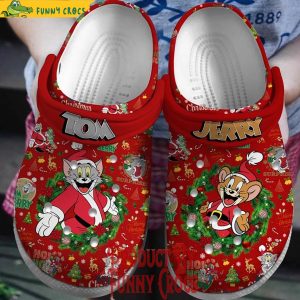 Merry Christmas Tom And Jerry Crocs Shoes