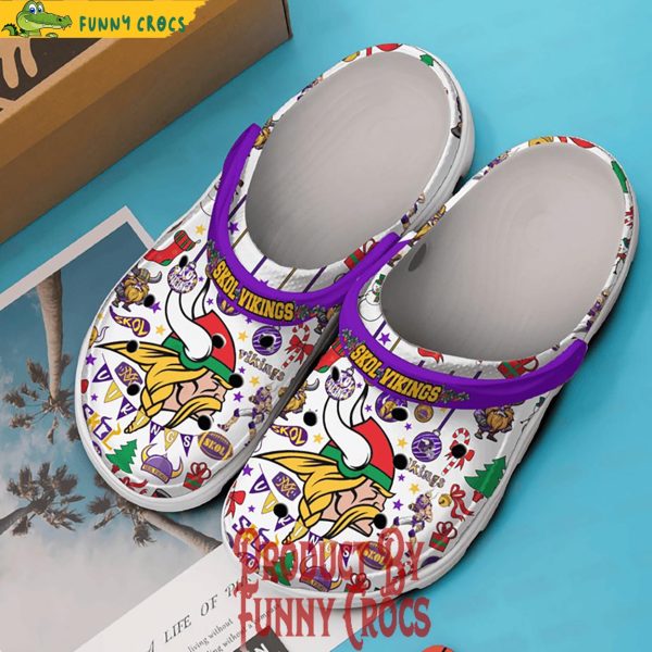 Minnesota Vikings Skol Vikings Christmas Crocs