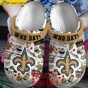 New Orleans Saints Who Dat Crocs Slippers 1