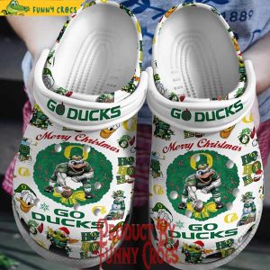 Oregon Ducks Goducks Merry Christmas Crocs Shoes 1