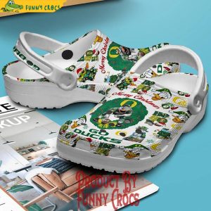 Oregon Ducks Goducks Merry Christmas Crocs Shoes 2