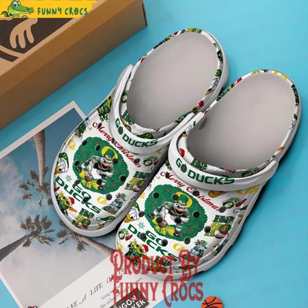 Oregon Ducks Go Ducks Merry Christmas Crocs Shoes