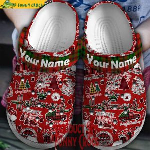 Personalized Hallmark Merry Christmas Crocs 1