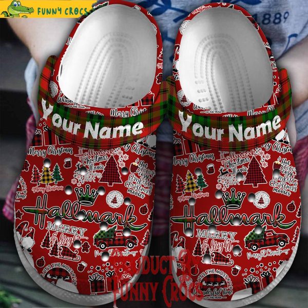 Personalized Hallmark Merry Christmas Crocs