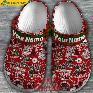 Personalized Hallmark Merry Christmas Crocs 2