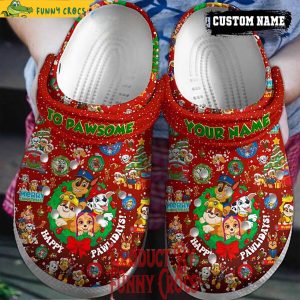 Personalized Happy Pawlidays Christmas Crocs