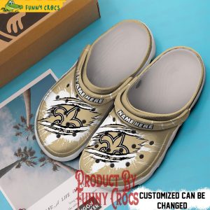 Personalized Orleans Saints Crocs Shoes 2