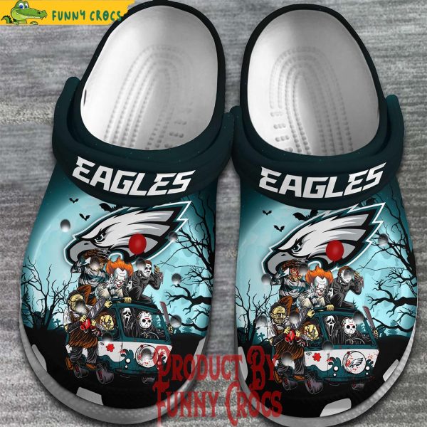 Philadelphia Eagles Horror Movie Crocs Slippers