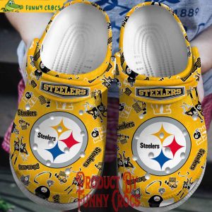 Pittsburgh Steelers Pattern Yellow Crocs 2