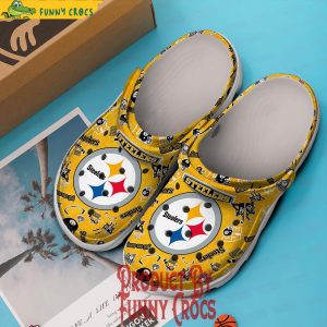 Pittsburgh Steelers Pattern Yellow Crocs 3