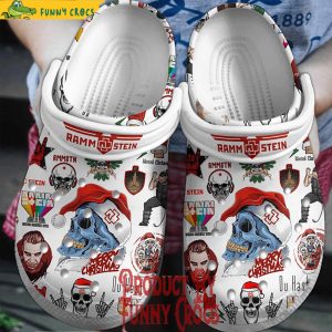 Rammstein Skull Merry Christmas Crocs