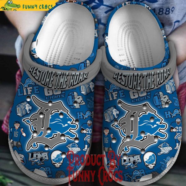 Restore The Road Detroit Lions Crocs