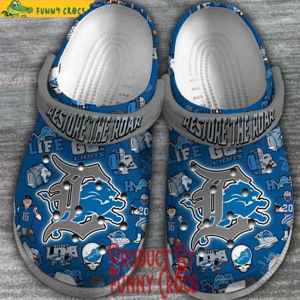 Restore The Road Detroit Lions Crocs