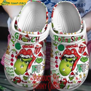 Rolling Stones Grinch Christmas Crocs 1