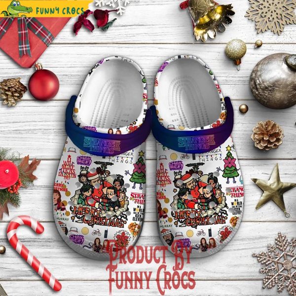 Stranger Things Merry Christmas Crocs