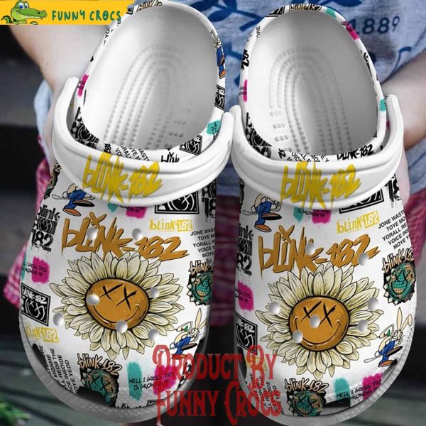 Sunflower Blink 182 Crocs Shoes