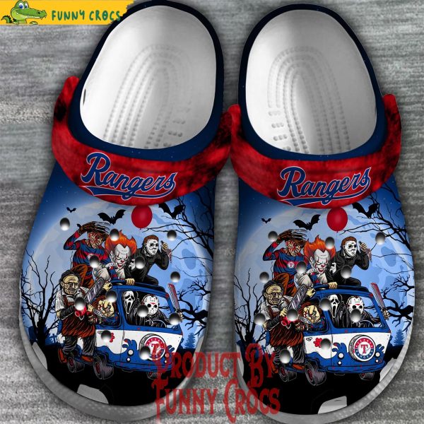 Texas Rangers Friends Halloween Crocs Shoes