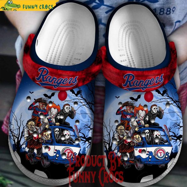 Texas Rangers Friends Halloween Crocs Shoes