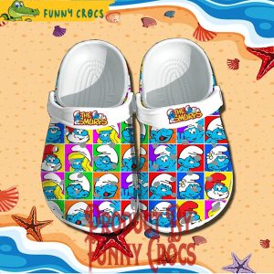 The Smurfs Face Pattern Crocs