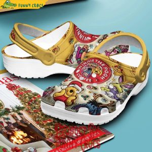 Winnie The Pooh Coffee Christmas Crocs Shoes 2