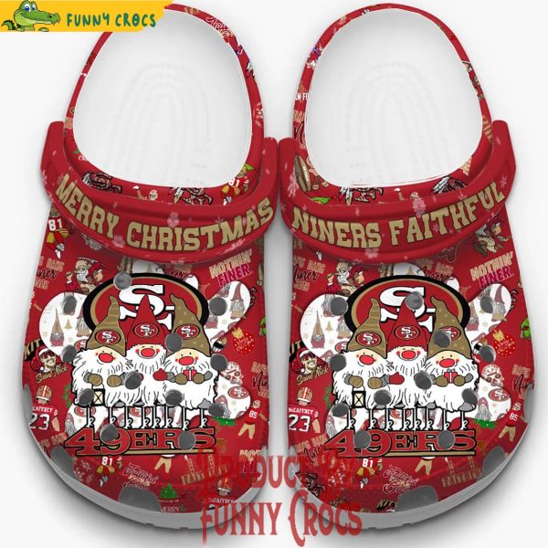 San Francisco 49ers Merry Christmas Crocs Shoes