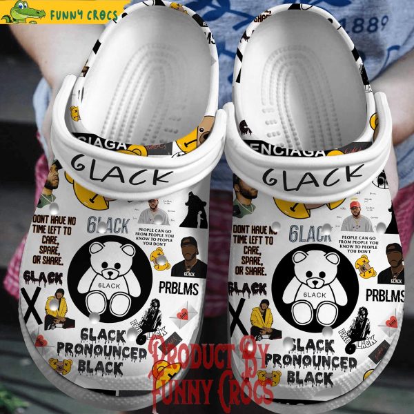 6lack Pronounced Black Crocs