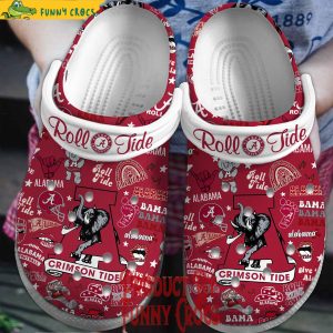 ALabama Crimson Roll Tide Red Crocs Shoes