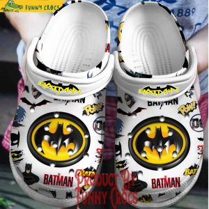 Batman Logo Dc Comics Limited White Crocs 1