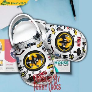 Batman Logo Dc Comics Limited White Crocs