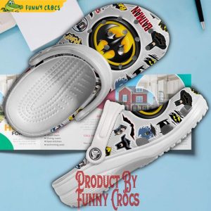 Batman Logo Dc Comics Limited White Crocs 3