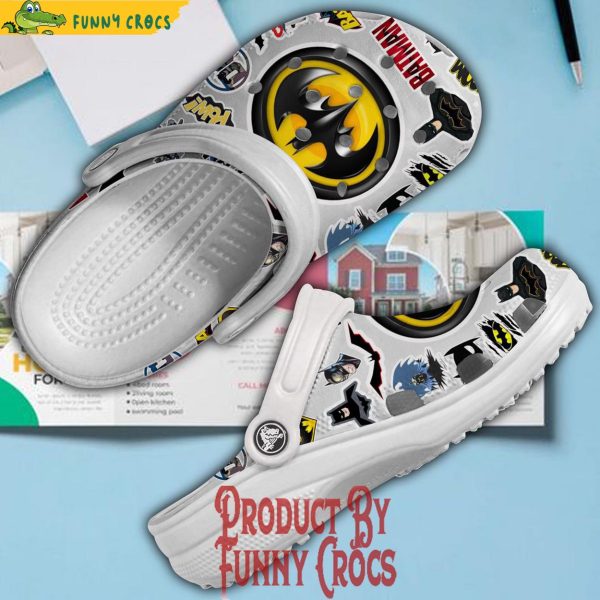 Batman Logo Dc Comics Limited White Crocs