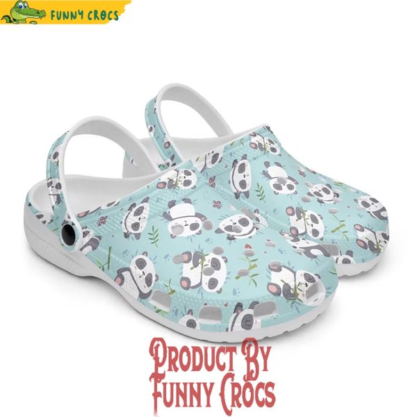 Cute Panda Pattern Crocs Shoes