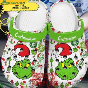 Grinch Character Face Christmas Santa Crocs Shoes