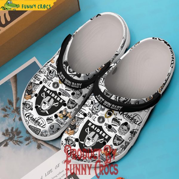 Las Vegas Raiders Just Win Baby Crocs Shoes