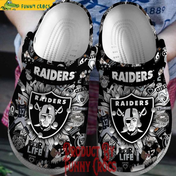 Las Vegas Raiders Logo Crocs Shoes